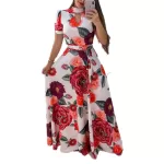 Dress women’s long skirt women’s clothing aliexpress amazon standard size sexy fashion digital printing European and American fashion