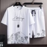 Men Short Sleeve T-shirt + Shorts 2 Piece Set