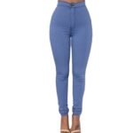 Women’s Stretch Solid Color High Waist Pants