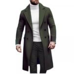 Europe Autumn Winter Woolen Men Long Sleeve Coat